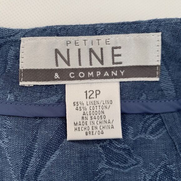 Nine & Co. Blue Floral Midi Skirt - Picture 3 of 9